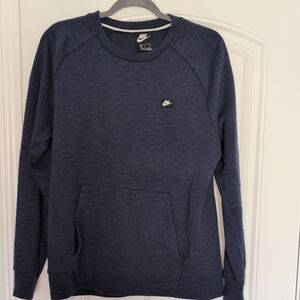 Nike Men's Heathered Navy Crewneck Sweatshirt